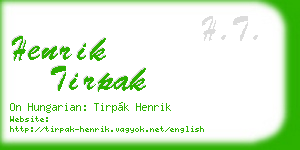 henrik tirpak business card